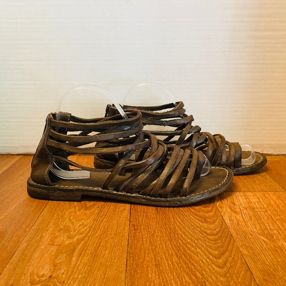 Ash, Italy, Hand Made Women's Brown Leather Strappy Sandals, 40 / 9. - Picture 7 of 8